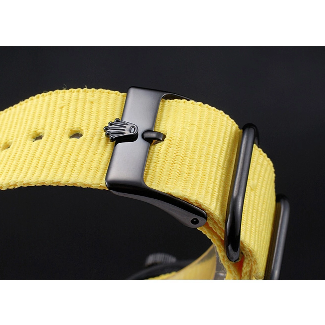 Aaa replica Milgauss 621999 Strap Nylon Yellow Rolex Bamford 0522